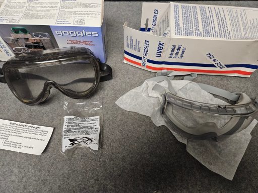 Uvex and Encon goggles